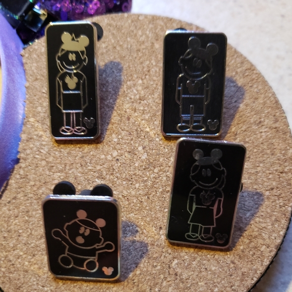 Disney Other - 4 of 5 Family Sticker Hidden Mickey Pin Set